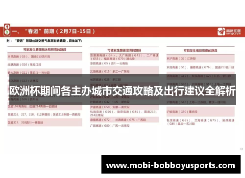 欧洲杯期间各主办城市交通攻略及出行建议全解析