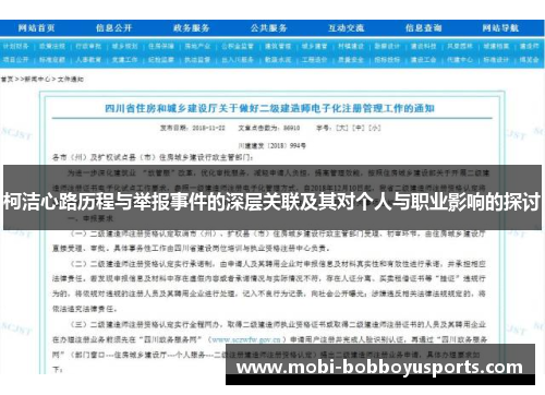 柯洁心路历程与举报事件的深层关联及其对个人与职业影响的探讨