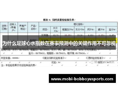 为什么足球心水指数在赛事预测中的关键作用不可忽视